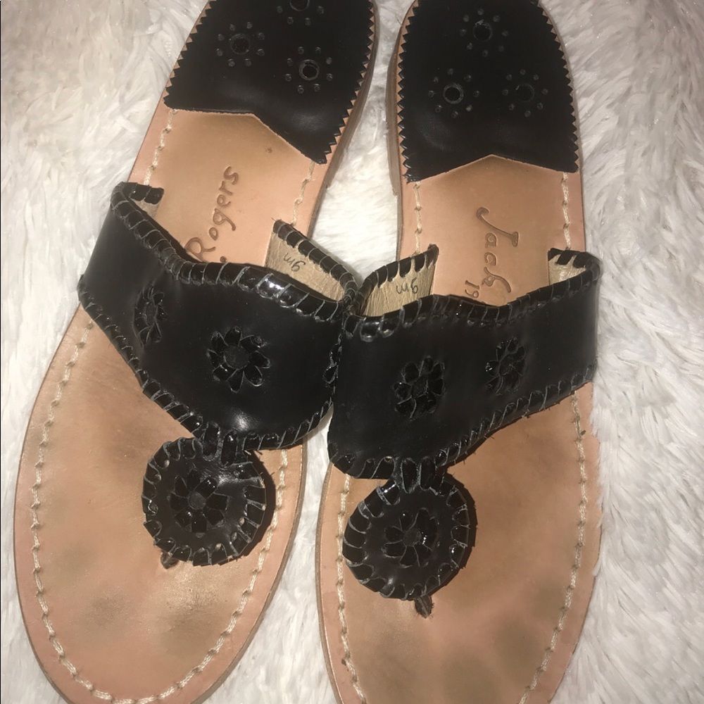 Jack Rogers black sandals